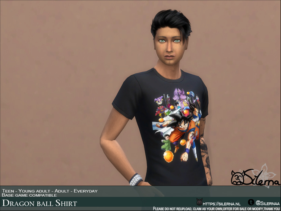 Dragon Ball T-shirt Sims 4 CC